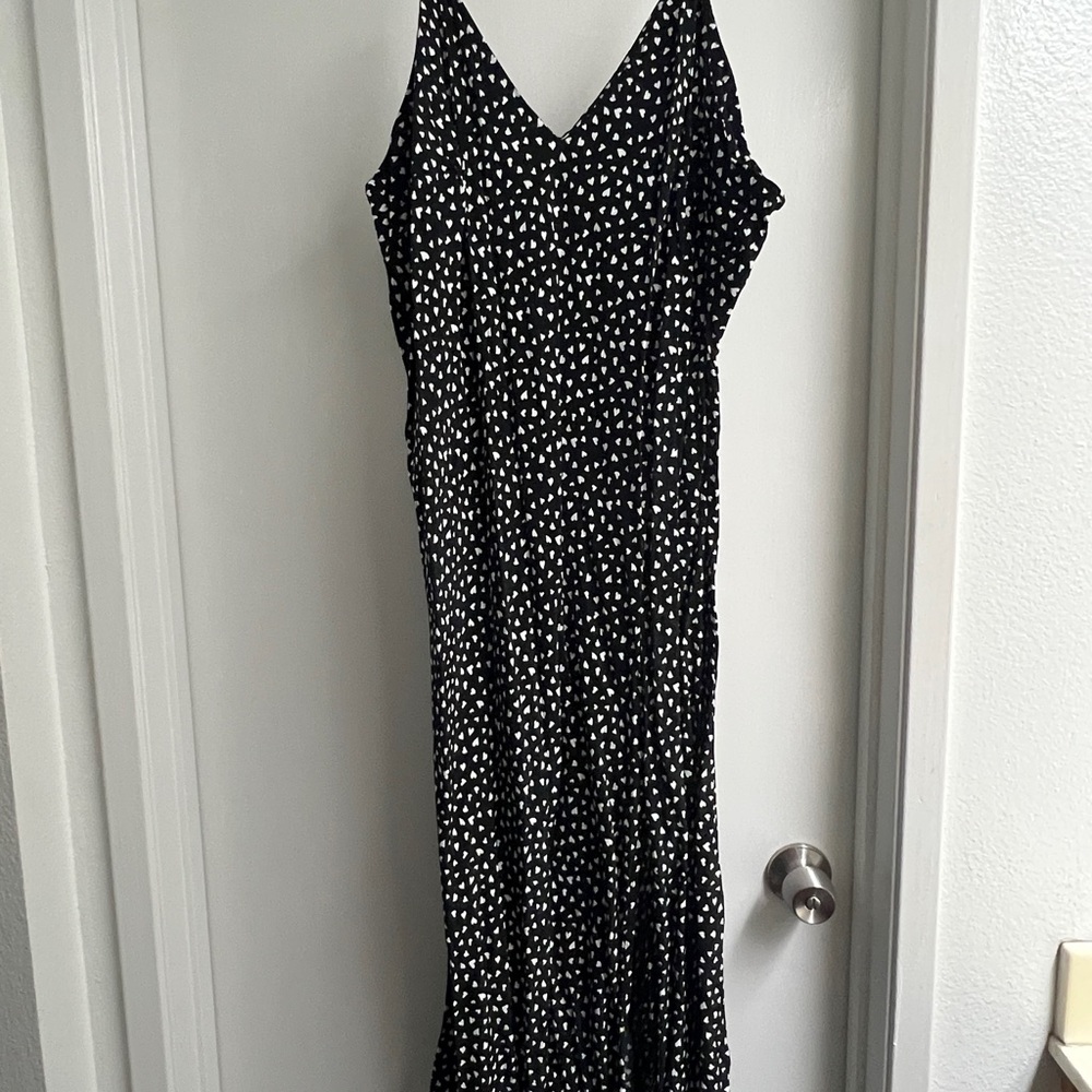 A New Day Black and White Maxi Slip Dress